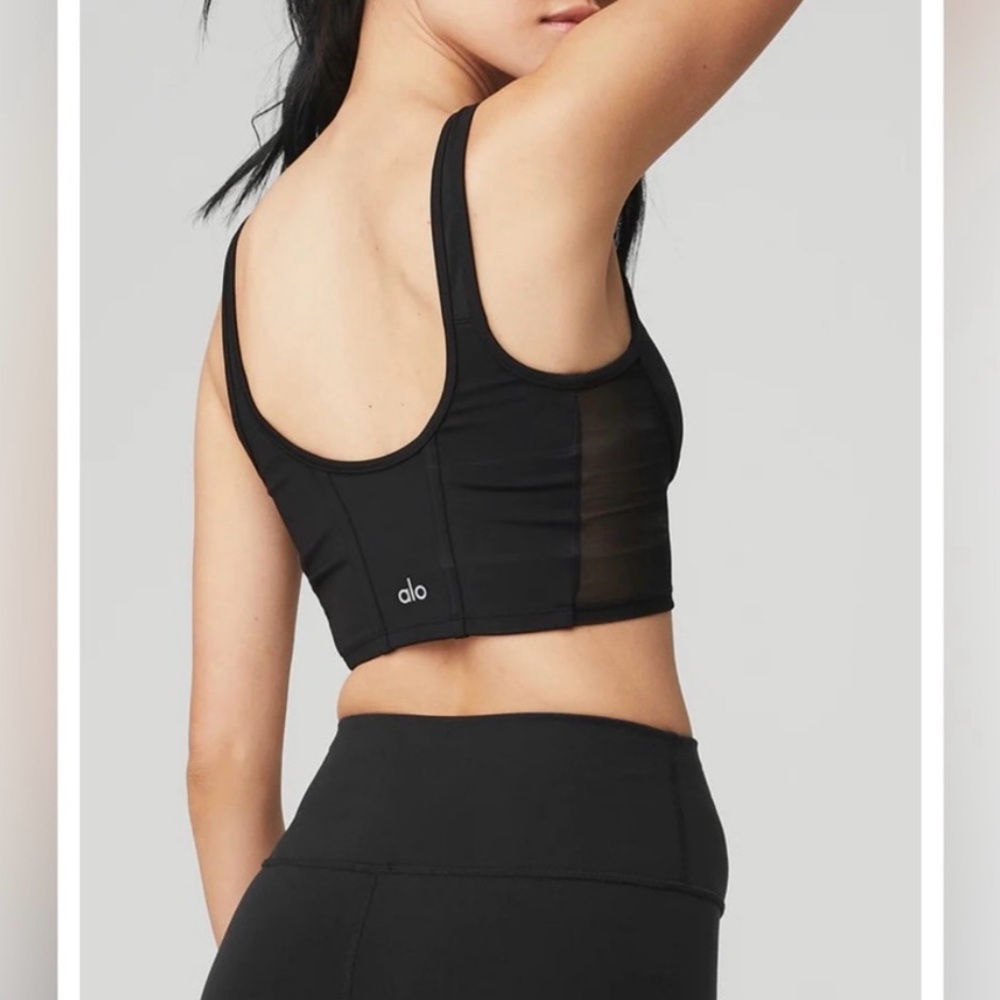 ALO Yoga Airbrush Mesh Corset Tank